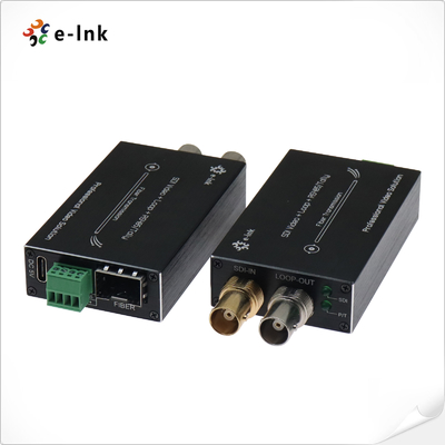 Tally & Reverse RS485 ile Mini-tip HD-SDI Fiber Değiştiricisi