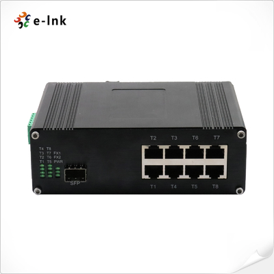Endüstriyel 8 Port 10/100/1000T 802.3bt PoE + 1-Port 100/1000Base-X Ethernet Switch