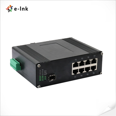 Endüstriyel 8-Port 10/100/1000T 802.3bt PoE + 1-Port 100/1000Base-X Ethernet Switch Tam/Yarım çift yönlü, Otomatik müzakere, Otomatik MDI/MDIX'i Destekler