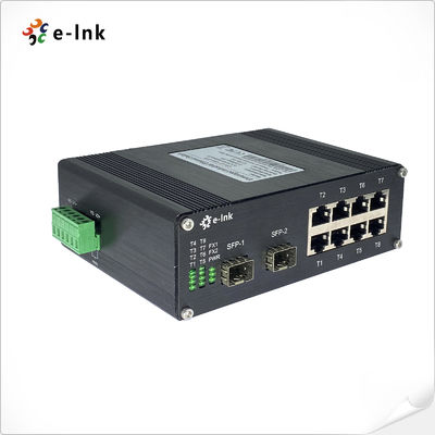 Endüstriyel 8 portlu 10/100/1000Base-T + 2 portlu 1000BASE-X Ethernet Switch