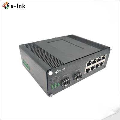 Endüstriyel 8 portlu 10/100/1000T 802.3at PoE + 2 portlu 100/1000BASE-X Ethernet Switch