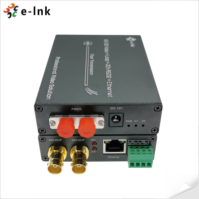 12G-SDI'dan Fiber Dönüştürücüye, Gigabit Ethernet ve 2 Kanal Geriye Dönük RS485