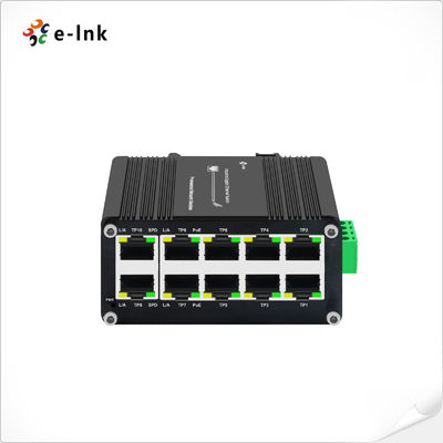Mini Endüstriyel 8-Port 10/100/1000T 802.3at PoE + 2-Port 10/100/1000T Kompakt Ethernet Değiştiricisi