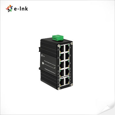 Mini Endüstriyel 8-Port 10/100/1000T 802.3at PoE + 2-Port 10/100/1000T Kompakt Ethernet Switch, DIN-Ray montajını destekler