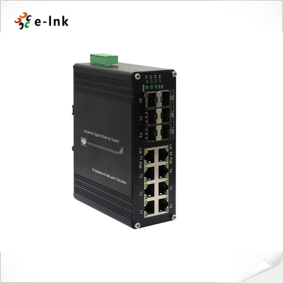 Endüstriyel 8 Port 10/100/1000T + 4 Port 1G SFP + 2 Port 10G SFP+ Ethernet Switch