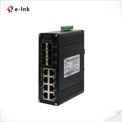 Endüstriyel 8-Port 10/100/1000T 802.3at PoE + 4-Port 1G SFP + 2-Port 10G SFP+ Ethernet Switch