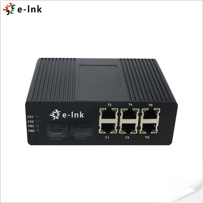 quality Endüstriyel 6 portlu 10/100Base-T + 2 portlu 100BASE-FX Ethernet Switch factory