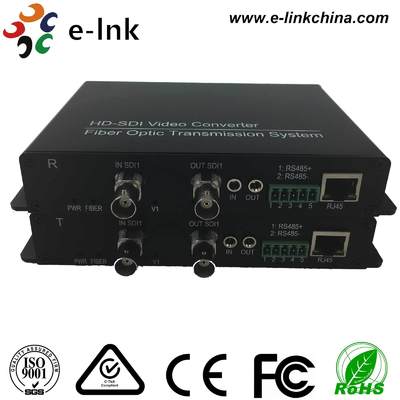 SD/HD/3G-SDI + RS485/RS422/RS232 Veriler + 10/100M Ethernet Fiber Converter üzerinden