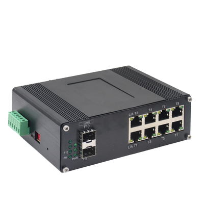 Endüstriyel 8 Portlu 10/100/1000T + 2 Portlu 1000X SFP Yönetilen Ethernet Değiştiricisi