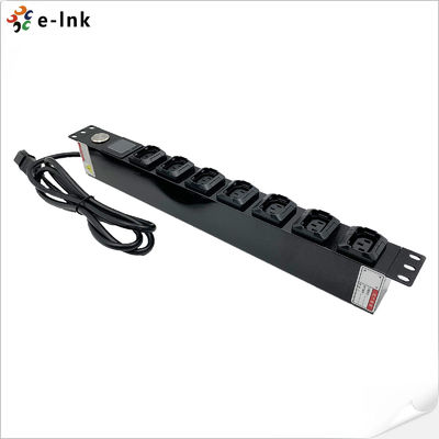 19 inç 1U 8 Port Metered PDU OLED ekranlı yerleşik güç ölçer