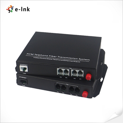 4 Kanal POTS (FXO/FXS) Fiber Üzerinden Telefon Çoklayıcı