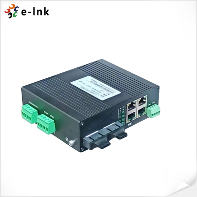 L2+ Endüstriyel 4 Portlu 10/100TX + 4 Portlu RS485 + 2 Portlu 100FX Ring Yönetilen Ethernet Değiştiricisi
