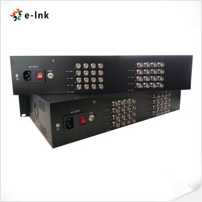 32Ch HD-AHD/HD-CVI/HD-TVI/CVBS 4-in-1 Video Fiber Converter Sıkıştırılmayan kodlama teknolojisi