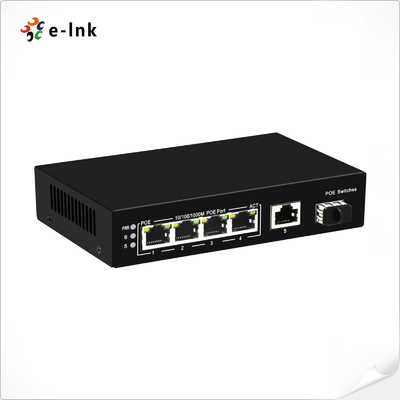 4-port 10/100/1000BASE-T PoE ve 1-port Gigabit TP/SFP Uplink Ethernet Anahtarı