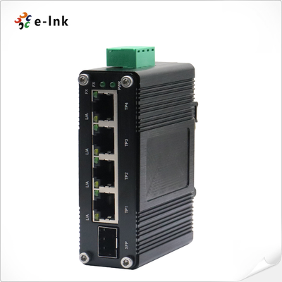 Mini Endüstriyel 4 Portlu 10/100/1000T + 1 Portlu 100/1000X SFP Gigabit Ethernet Değiştirici