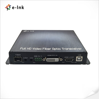 1Ch 1080P DVI + 1Ch USB KVM + 1Ch RS232 + 1Ch Çift Yönlü Stereo Ses + 1Ch GPIO Fiber Optik Uzatıcı
