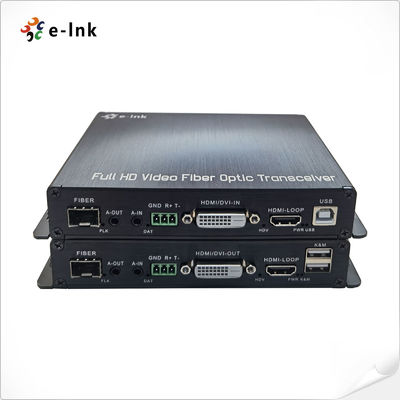 1Ch 1080P DVI + 1Ch USB KVM + 1Ch RS232 + 1Ch Çift Yönlü Stereo Ses + 1Ch GPIO Fiber Optik Uzatıcı