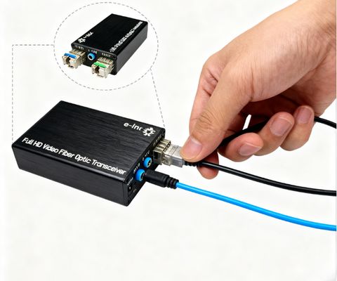 Dış stereo sesli mini tip DVI Fiber Optic Extender