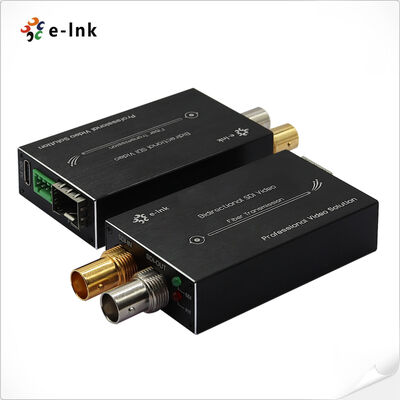 Mini 3G-SDI Fiber Converter İki yönlü HD-SDI 80km Hot Plug