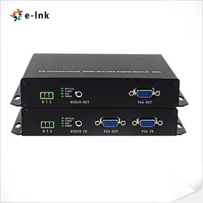 USB VGA KVM Fiber Optic Extender 10km 1080P RS232 Ses iletimi