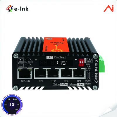 quality 4 Bağlantı Noktalı 10/100/1000Base-T IEEE802.3at PoE+ 30W - 1 Bağlantı Noktalı 10/100/1000Base-T Uplink Mini Endüstriyel AI Akıllı Yönetilen PoE+ Ethernet Anahtarı, Gerilim Yükseltici Sistemli factory