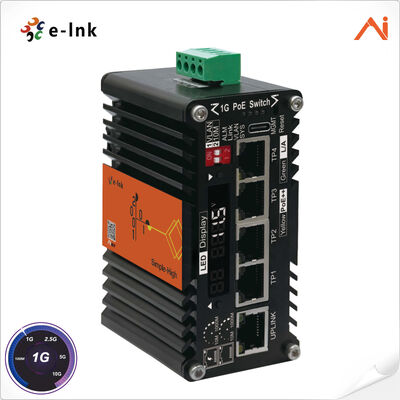 quality 4-Port 10/100/1000Base-T IEEE802.3bt PoE++ 60W 1-Port 10/100/1000Base-T Uplink Mini Endüstriyel AI Akıllı Yönetilen PoE++ Ethernet Değiştiricisi Voltaj Artırma Sistemi ile factory