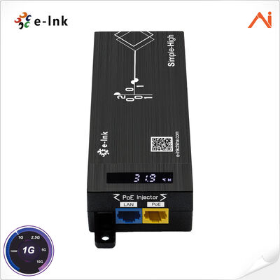 quality E-link LNK-AIPSE301M60 IEEE 802.3bt PoE++ 60W AI Akıllı LED Ekran Ekranı Gigabit Ethernet Enjektoru factory